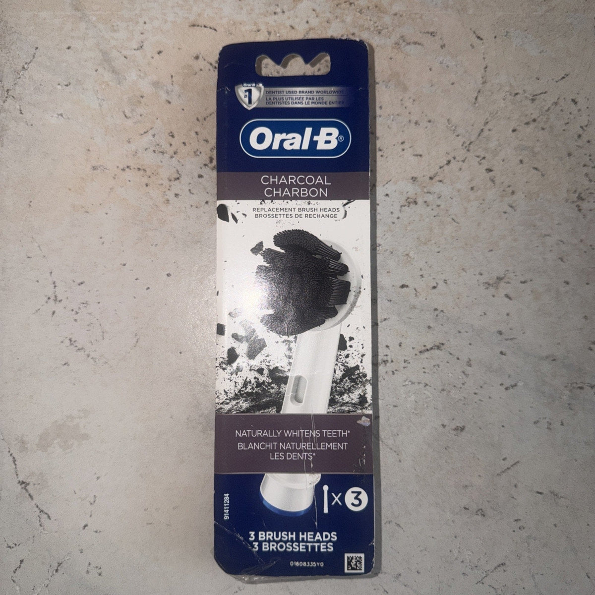 Oral-B Charcoal Infused Replacement Tooth Brush 3 Heads Whitening GENUINE NEW-Oral-B Charcoal Infused Replacement Tooth Brush 3 Heads Whitening GENUINE NEW