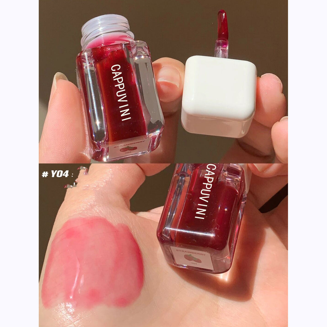 Small Square Lip Gloss Transparent Lip Gloss Glass Moisturizing And Nourishing Mirror Lip Lacquer-dadca8ecd870c04412e6d468e1ca06fe