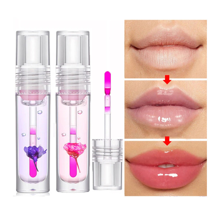 Flower Color Changing Lip Oil Moisturizing Jelly Lipgloss Clear Temperature Change Liquid Lipstick Reduce Lip Line Make Up-1cb9f5f1af4302f3fb0b69751542eb2d