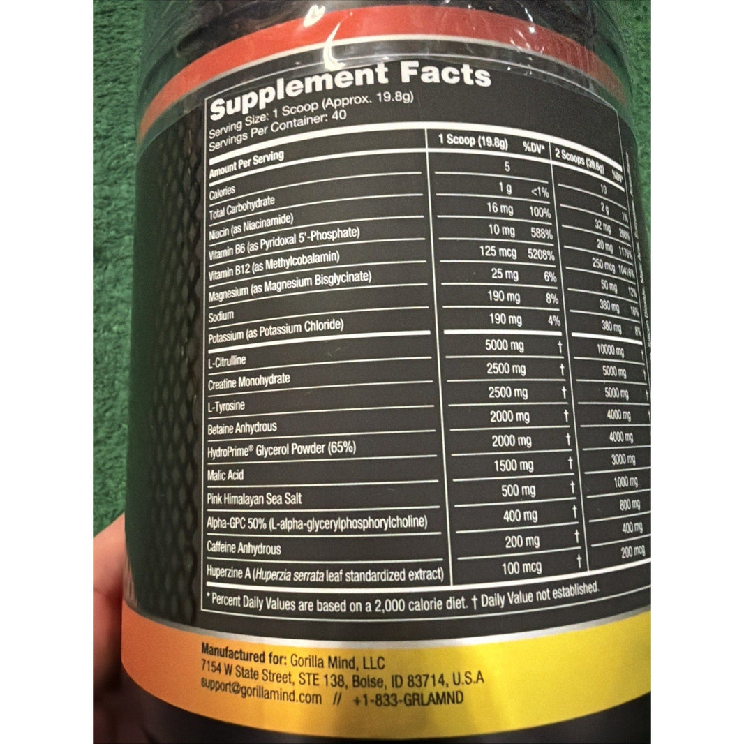 Gorilla Mode Pre-Workout - Pumps, Focus, Energy & Power-Gorilla Mode Pre-Workout - Pumps, Focus, Energy & Power