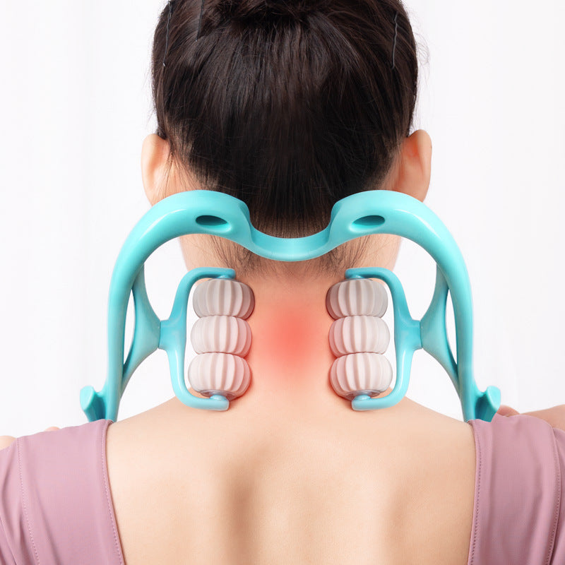 Multifunctional Manual Six-wheel Neck Massager Massage Relieve Roller Massage Tool-54f1a0b8bd56f6bdc4ebe5fc1900c9d3