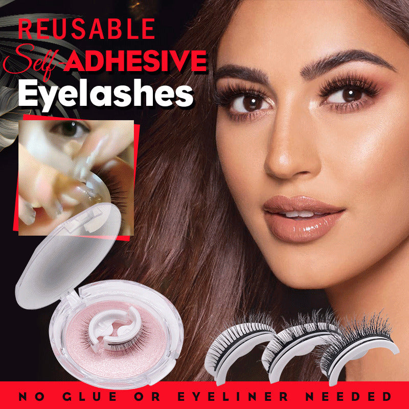 Reusable 3D Mink Lashes Natural False Eyelashes Self Adhesive Fake Glue Free Makeup Eyelash Extension Silk-5482221738c5298c2c2971f7d3c1c10b
