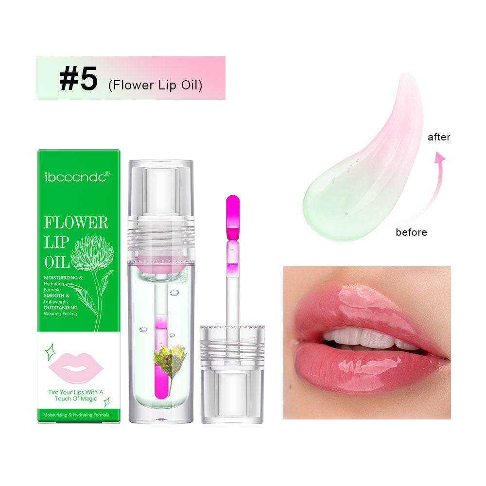 Flower Color Changing Lip Oil Moisturizing Jelly Lipgloss Clear Temperature Change Liquid Lipstick Reduce Lip Line Make Up-addd7364141c3134b5c2f3e1de484b3f