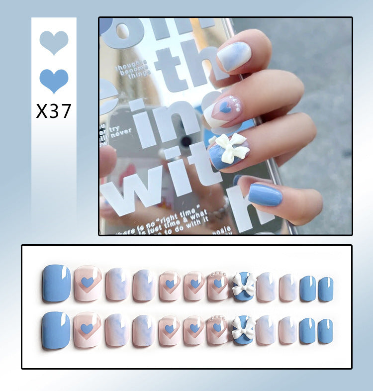 French Worn Removable Nails And Diamonds-d2bec10384c4b2dbdaa7f4501fbebf79