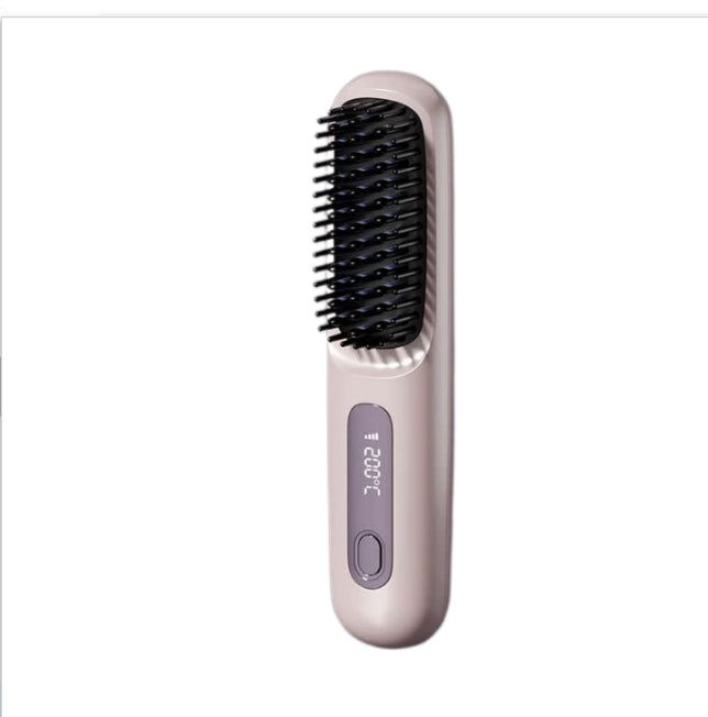 2 In 1 Straight Hair Comb Wireless Hair Straightener Brush Hair Fast Heating Portable Hot Curler USB Charging-3b1c8463a6b1e6a5ee4cffd3091206b8