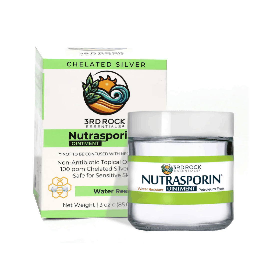 Nutrasporin® - 3oz JAR - All Natural First Aid Ointment 100ppm Silver Gel (Water Resistant)-Nutrasporin® - 3oz JAR - All Natural First Aid Ointment 100ppm Silver Gel (Water Resistant)