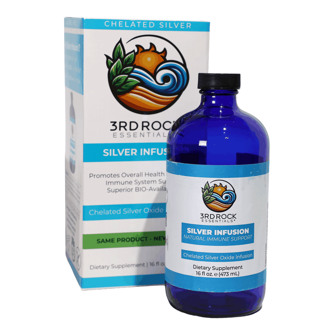 3rd Rock Essentials Silver Infusion – 150 PPM Chelated Silver Oxide Complex Supplement– 16 fl oz-3rd Rock Essentials Silver Infusion – 150 PPM Chelated Silver Oxide Complex Supplement– 16 fl oz