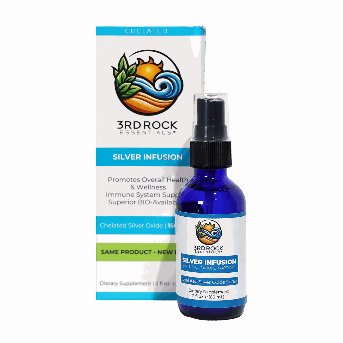 Silver Infusion 150 PPM Chelated Silver Oxide Supplement - 2 oz. Spray-Silver Infusion 150 PPM Chelated Silver Oxide Supplement - 2 oz. Spray