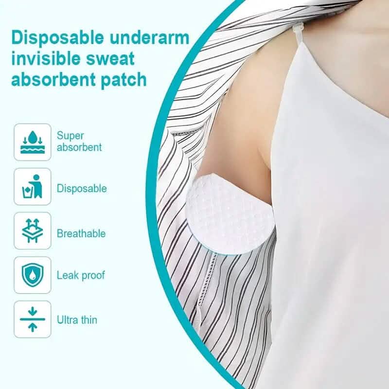 10-Pack: Disposable Underarm Sweat Pads-10-Pack: Disposable Underarm Sweat Pads