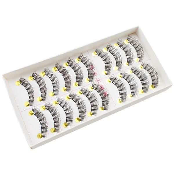 10-Pairs: Makeup Handmade Natural Fashion Long False Eyelashes-10-Pairs: Makeup Handmade Natural Fashion Long False Eyelashes