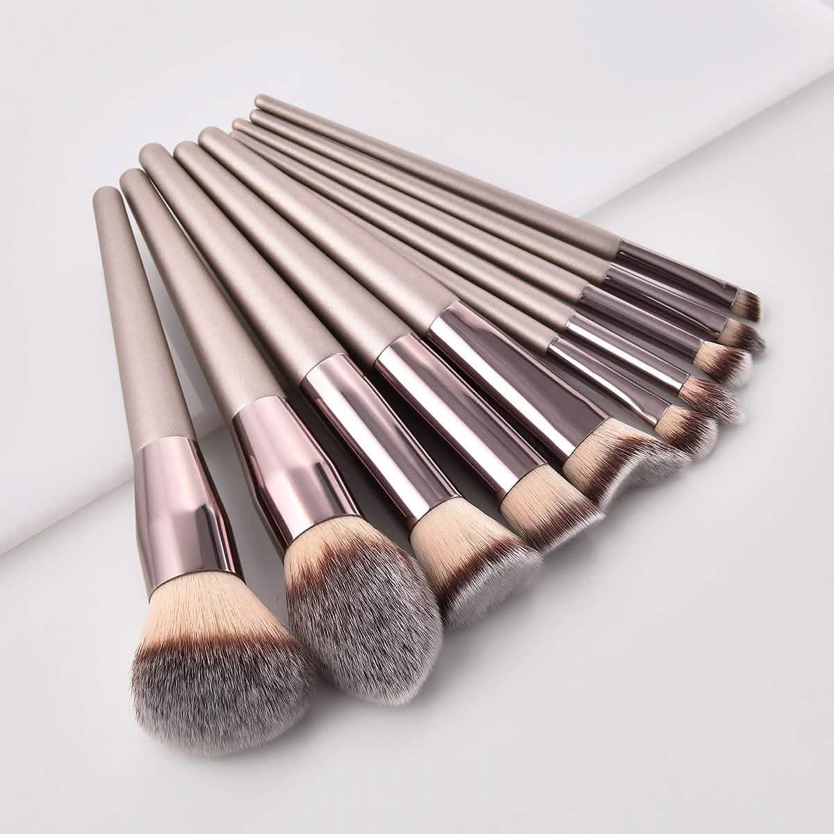 10-Piece: Glow Makeup Brushes-10-Piece: Glow Makeup Brushes