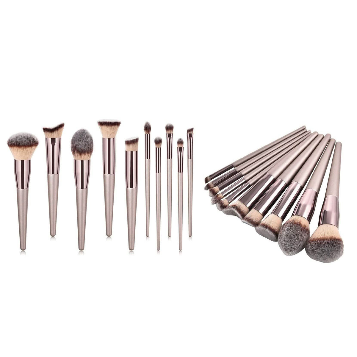 10-Piece: Glow Makeup Brushes-10-Piece: Glow Makeup Brushes