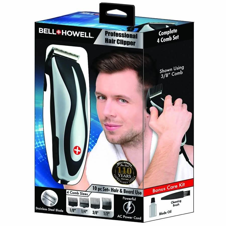 10-Piece Set: Bell Howell Professional Hair Clipper-10-Piece Set: Bell Howell Professional Hair Clipper