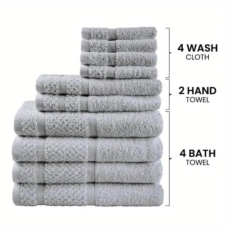 10-Piece: Towel Set with Upgraded Softness & Durability-10-Piece: Towel Set with Upgraded Softness & Durability