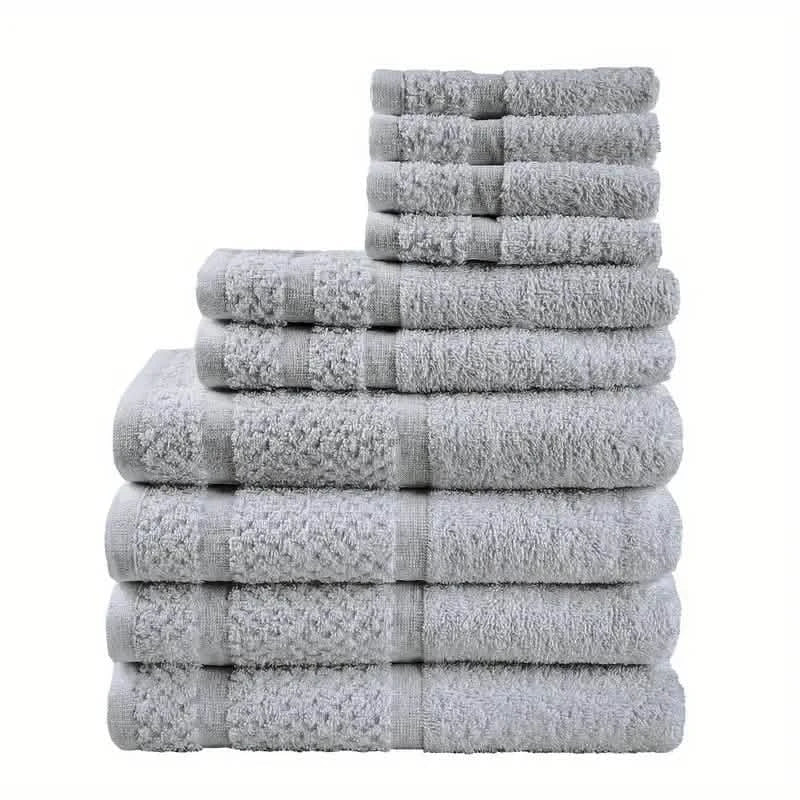 10-Piece: Towel Set with Upgraded Softness & Durability-10-Piece: Towel Set with Upgraded Softness & Durability