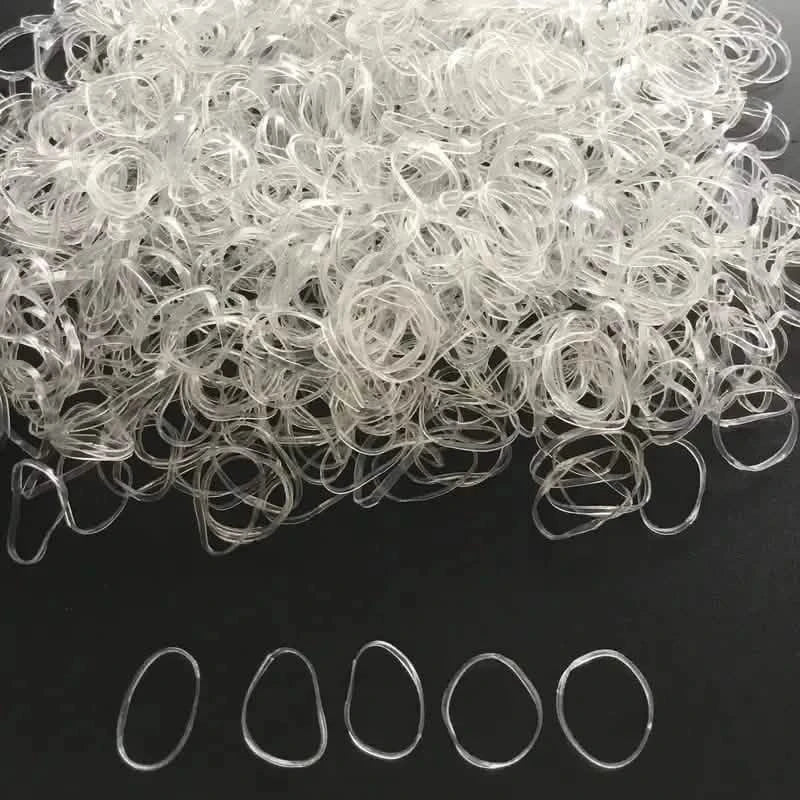 1000-Pieces: Clear Elastic Hair Rubber Bands Transparent Mini Hair Ties Small Stretch Hair Bands For Women-1000-Pieces: Clear Elastic Hair Rubber Bands Transparent Mini Hair Ties Small Stretch Hair Bands For Women