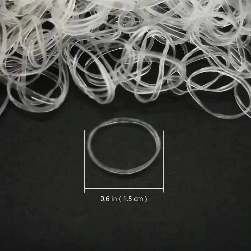 1000-Pieces: Clear Elastic Hair Rubber Bands Transparent Mini Hair Ties Small Stretch Hair Bands For Women-1000-Pieces: Clear Elastic Hair Rubber Bands Transparent Mini Hair Ties Small Stretch Hair Bands For Women