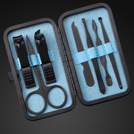 7 nail clippers Nail Manicure Set knife eyebrow set function Manicure Manicure Kit-4548f3aac1f094abe085e39122a70afa