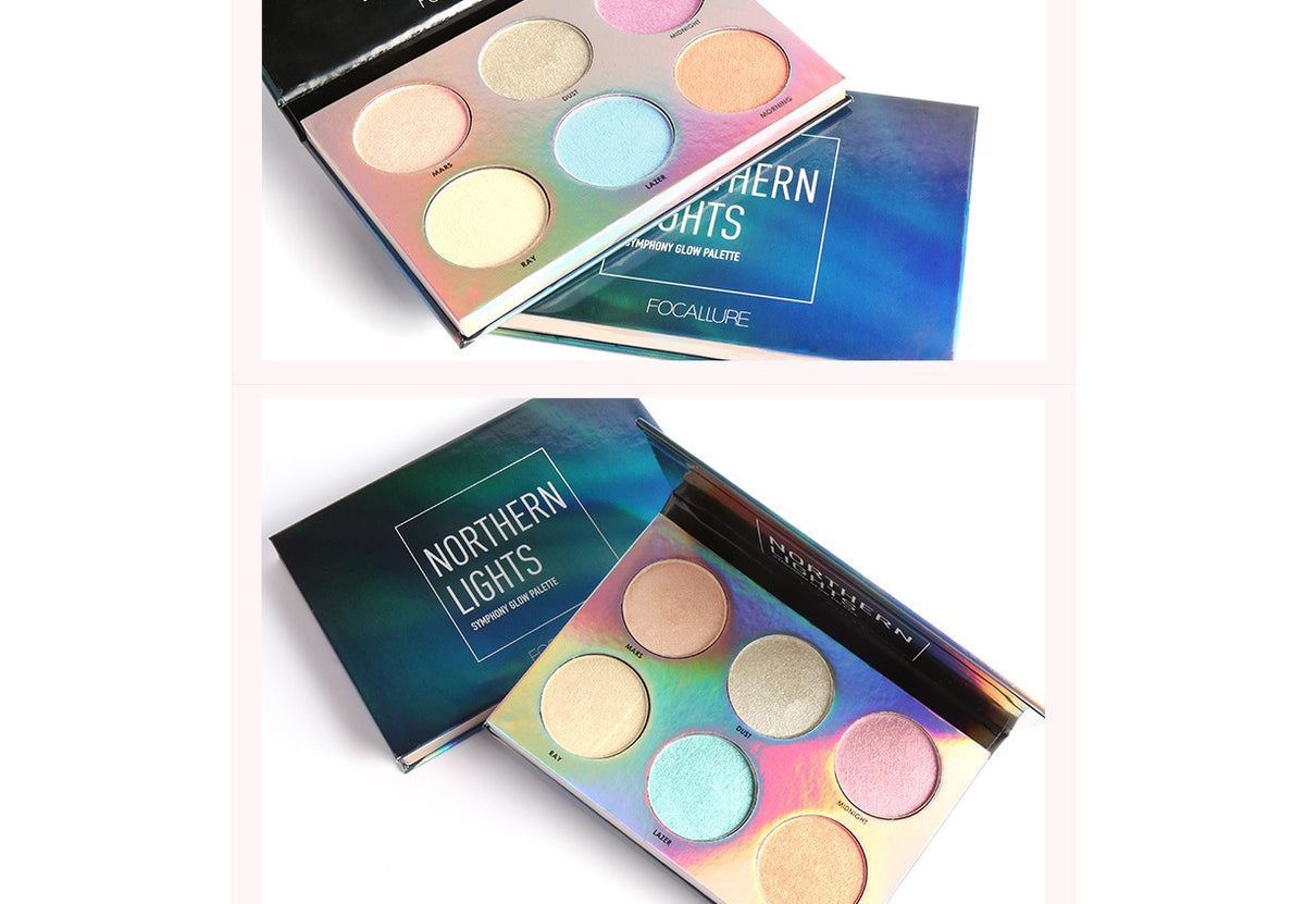 Focallure 6-Color Northern Lights Glow Bronzer Palette-acde693431f40aeeb1c991565d01965b