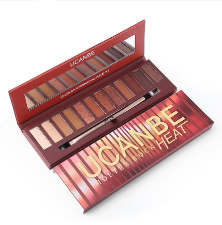 Molten Rock Heat Eye Shadow Makeup Palette Nude Shimmer Matte Smoky Eyeshadow Red Brown Pumpkin Cosmetics-416b630e415c5c7c643def9f28879f9e