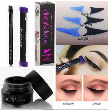 Double head seal Eyeliner suit 3 and 1 beautiful makeup tools.-6d0fccd5c4526177500fc150a5dd3642