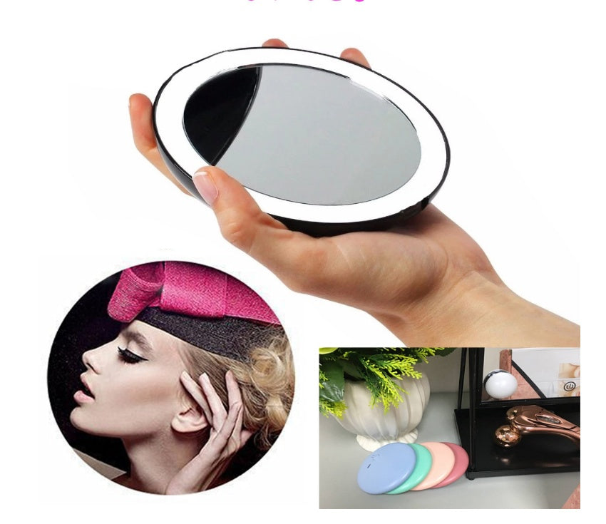 New charging portable smart beauty mirror HD makeup mirror LED portable light mirror light makeup mirror with light-60f6a77780dbed1231e7b40150db8a29