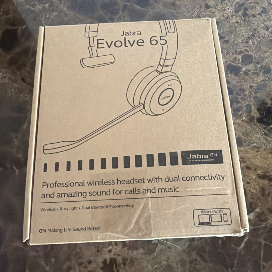 Jabra Evolve 65 SE Mono Wireless Headset with Bluetooth and Noise Cancelling Mic-Jabra Evolve 65 SE Mono Wireless Headset with Bluetooth and Noise Cancelling Mic