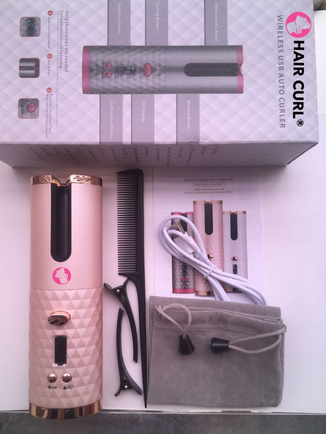 Charging automatic wireless curling iron-86c84ea0b26cd0aedd279e2784b0edd3