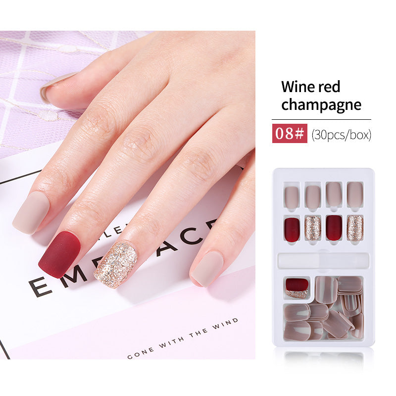 30pcs Detachable False Nail Artificial Tips Set Full Cover for Short Decoration-c070b8ce75f9665182715aebe7a15f4