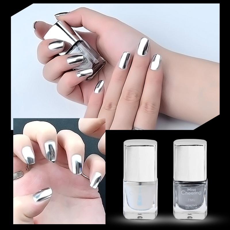 Mirror Silver Nail Polish Base Coat Manicure Nail Treatment-ee756473d3f5c8bad79d2172f27d067e
