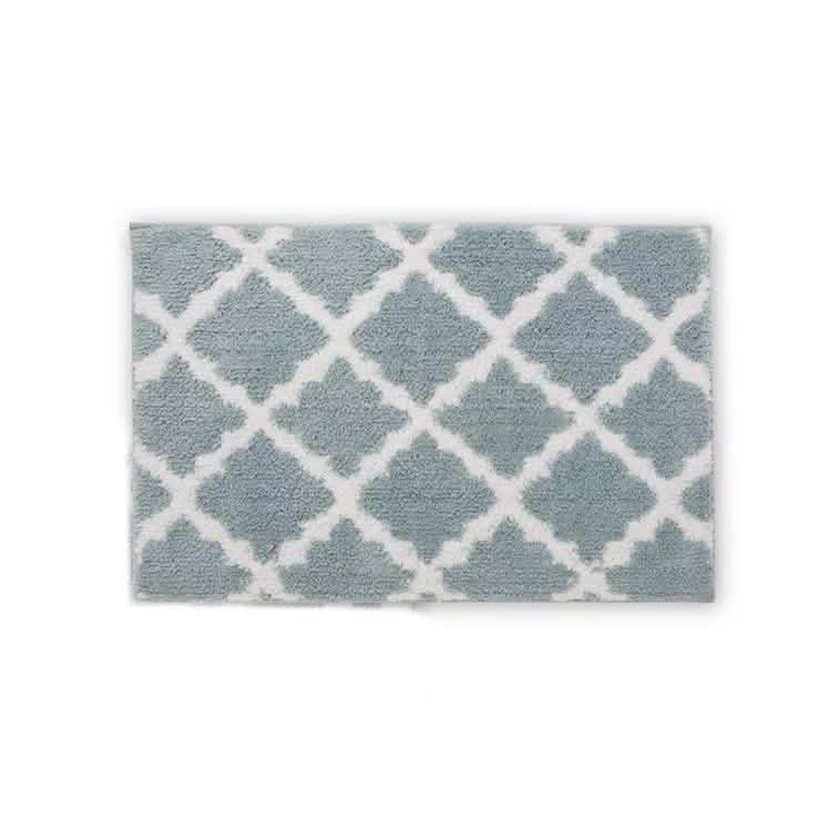 Bibb Home 1-2 Pack Trellis Micro Shag Bath Rugs 17" X 24"-Bibb Home 1-2 Pack Trellis Micro Shag Bath Rugs 17" X 24"