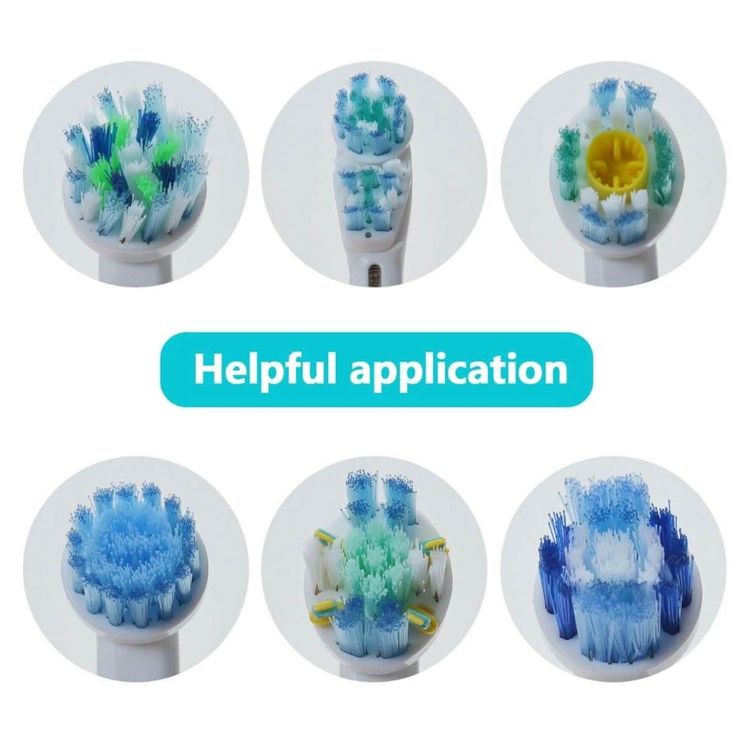 12-Pack: Assorted Clean Replacement Electric Toothbrush Heads-12-Pack: Assorted Clean Replacement Electric Toothbrush Heads