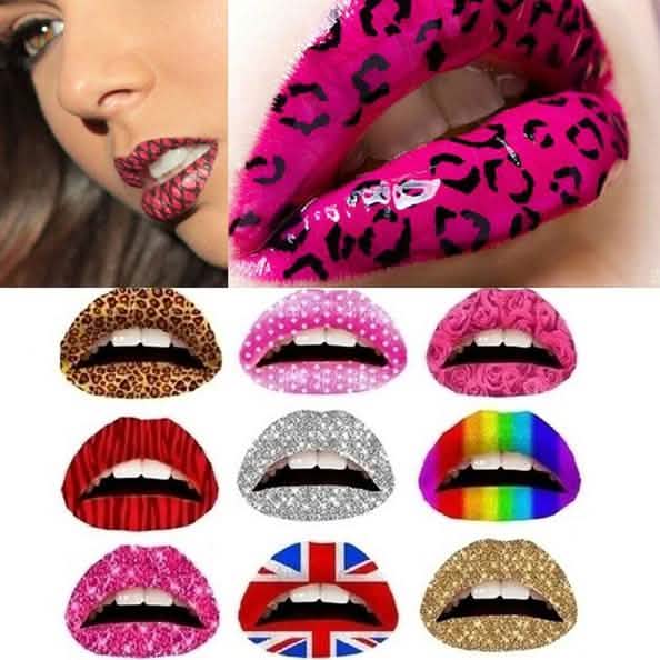 12-Pack: Colorful Temporary Lip Tattoo Set-12-Pack: Colorful Temporary Lip Tattoo Set