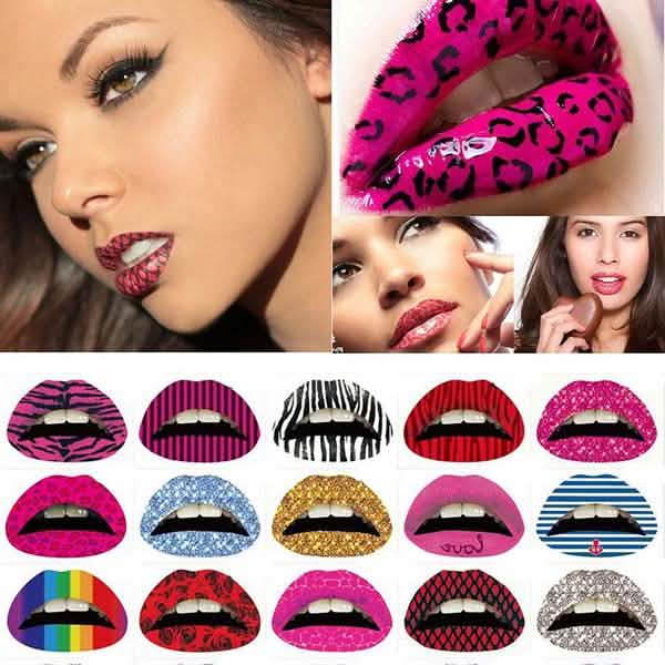 12-Pack: Colorful Temporary Lip Tattoo Set-12-Pack: Colorful Temporary Lip Tattoo Set