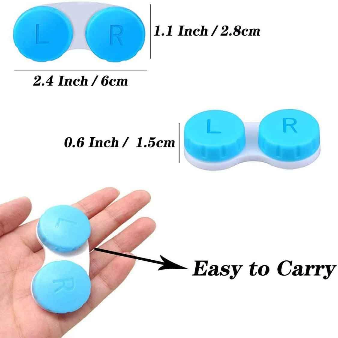 12-Pack: Colourful Contact Lens Case Box Holder-12-Pack: Colourful Contact Lens Case Box Holder