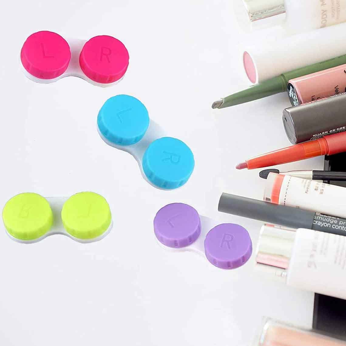 12-Pack: Colourful Contact Lens Case Box Holder-12-Pack: Colourful Contact Lens Case Box Holder
