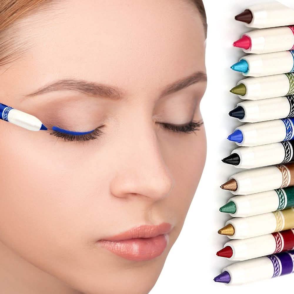 12-Pack: Professional Vivid Multi-Color Eye and Lip Liner Pencil Set-12-Pack: Professional Vivid Multi-Color Eye and Lip Liner Pencil Set