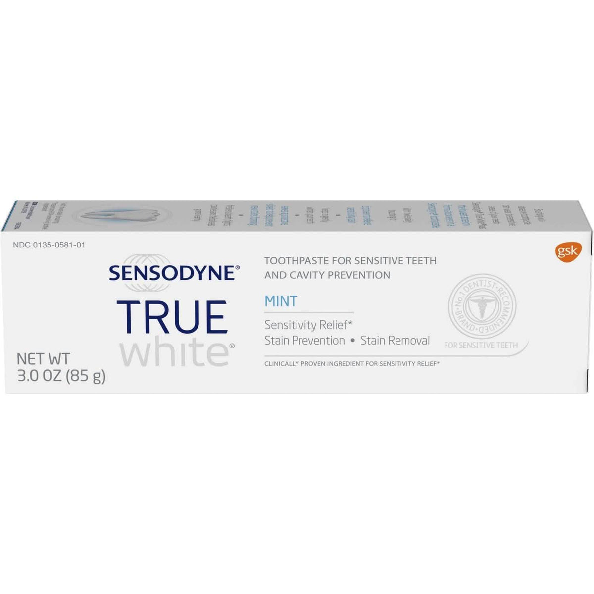 12-Pack: Sensodyne True White Mint Sensitivity Toothpaste 3oz-12-Pack: Sensodyne True White Mint Sensitivity Toothpaste 3oz