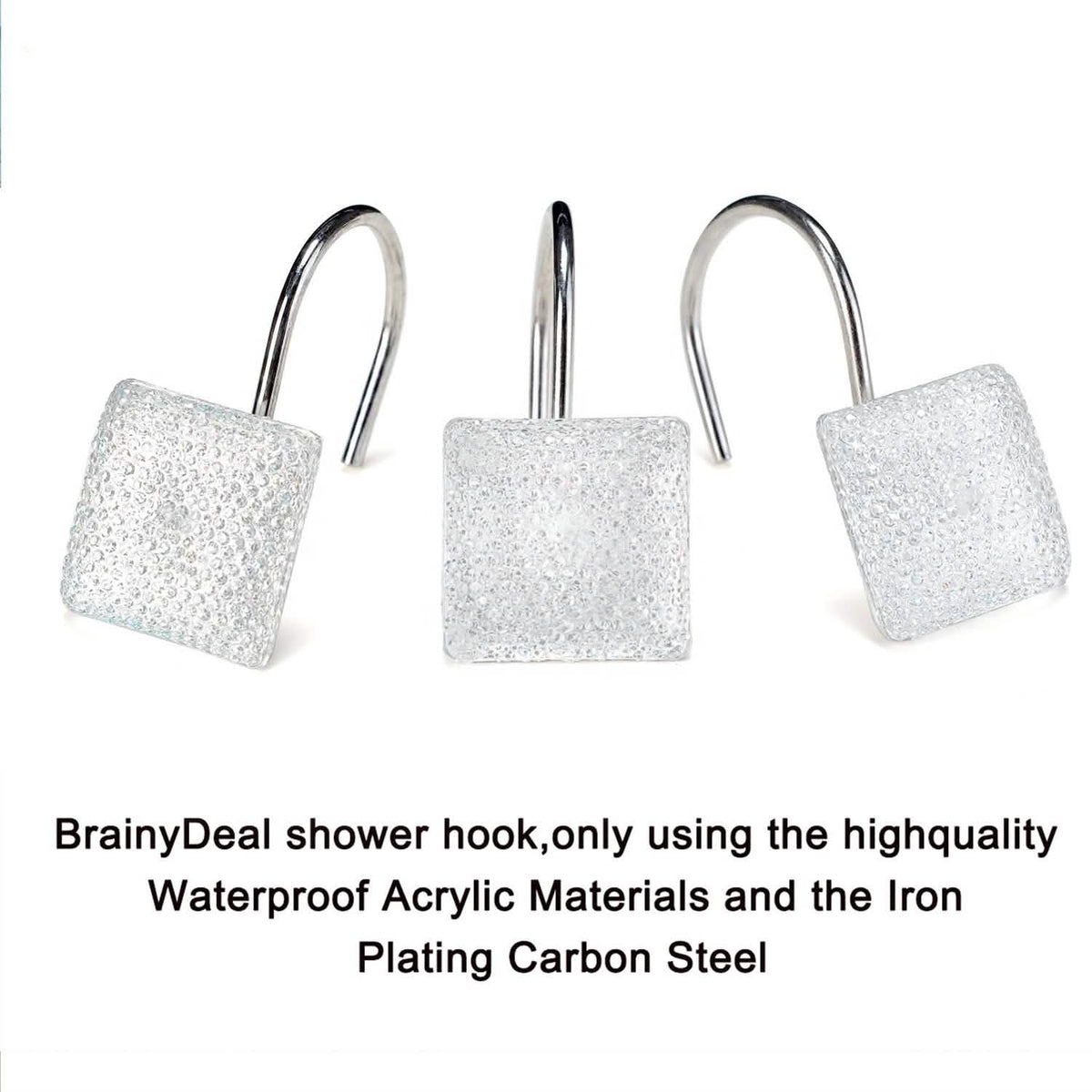 12-Piece: Decorative Shower Curtain Hooks Bathroom-12-Piece: Decorative Shower Curtain Hooks Bathroom