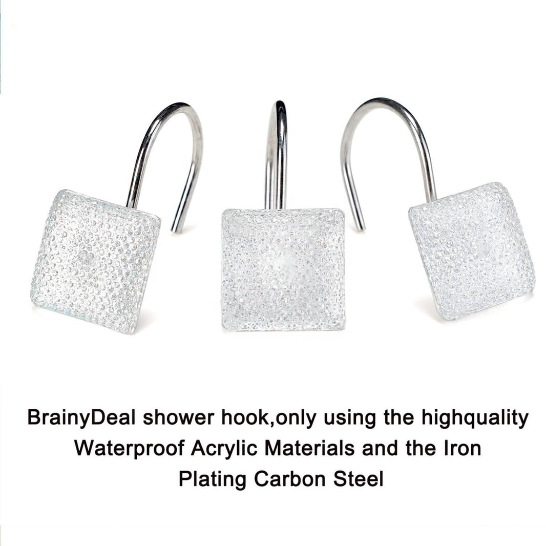 12-Piece: Decorative Shower Curtain Hooks Bathroom-12-Piece: Decorative Shower Curtain Hooks Bathroom
