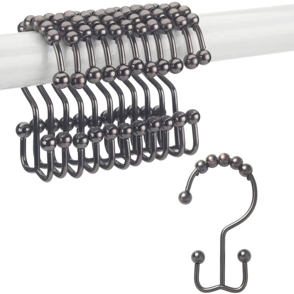 12-Piece Set: Titanker Shower Curtain Hooks Rings-12-Piece Set: Titanker Shower Curtain Hooks Rings
