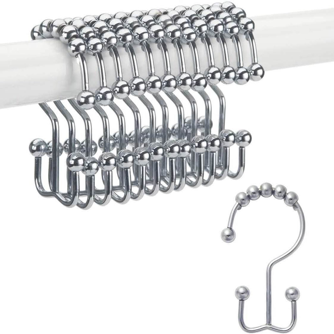 12-Piece Set: Titanker Shower Curtain Hooks Rings-12-Piece Set: Titanker Shower Curtain Hooks Rings