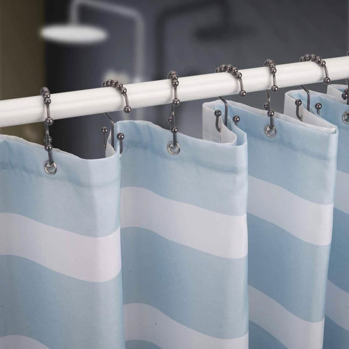 12-Piece Set: Titanker Shower Curtain Hooks Rings-12-Piece Set: Titanker Shower Curtain Hooks Rings