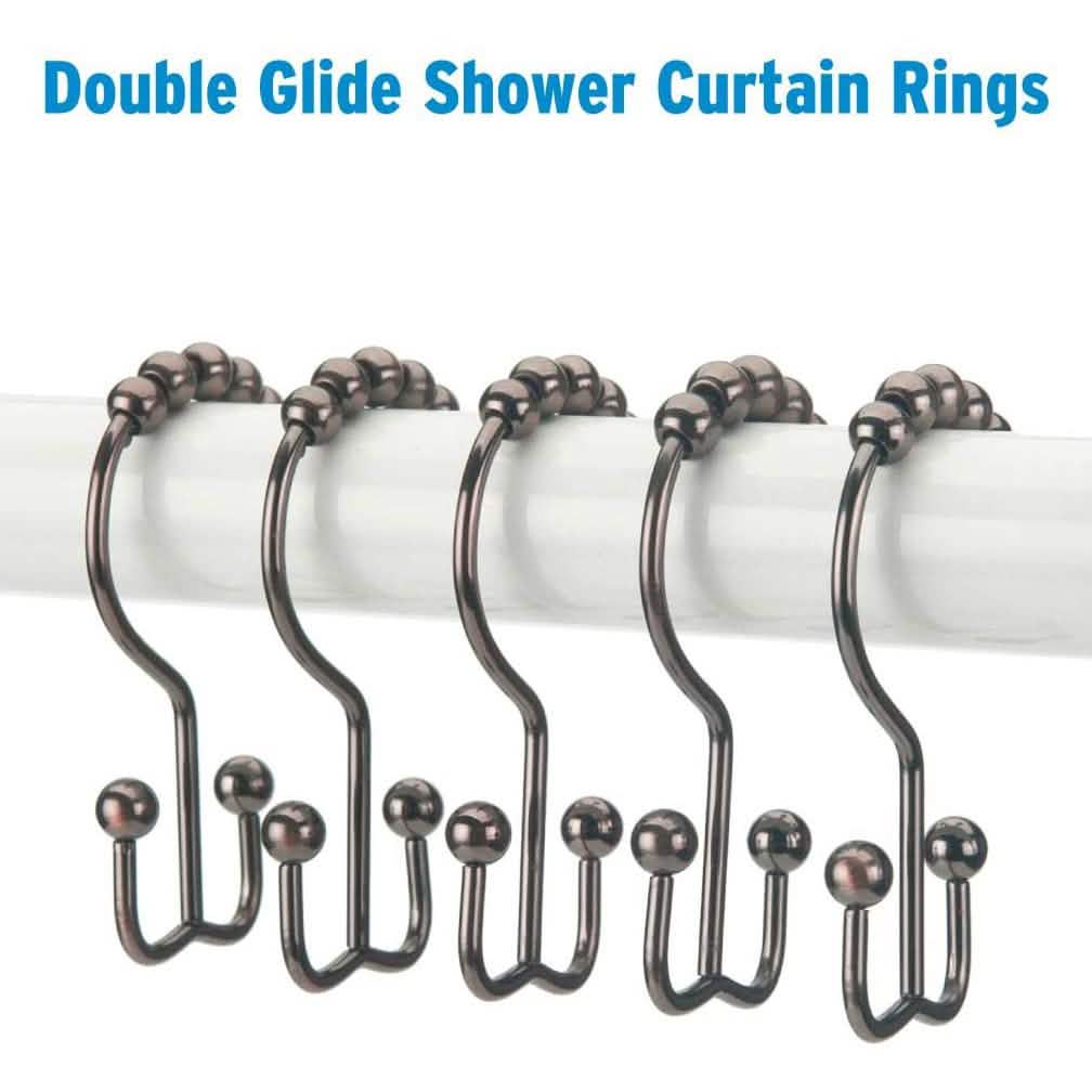 12-Piece Set: Titanker Shower Curtain Hooks Rings-12-Piece Set: Titanker Shower Curtain Hooks Rings