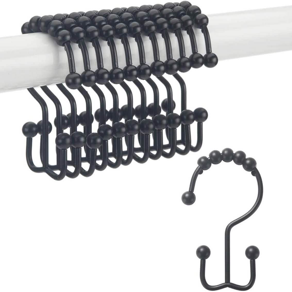 12-Piece Set: Titanker Shower Curtain Hooks Rings-12-Piece Set: Titanker Shower Curtain Hooks Rings