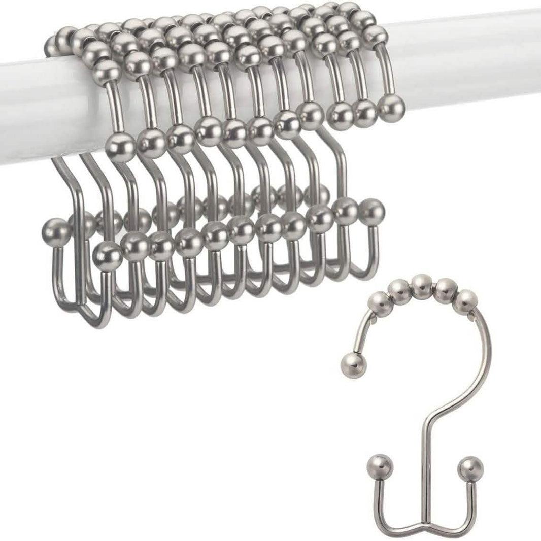 12-Piece Set: Titanker Shower Curtain Hooks Rings-12-Piece Set: Titanker Shower Curtain Hooks Rings