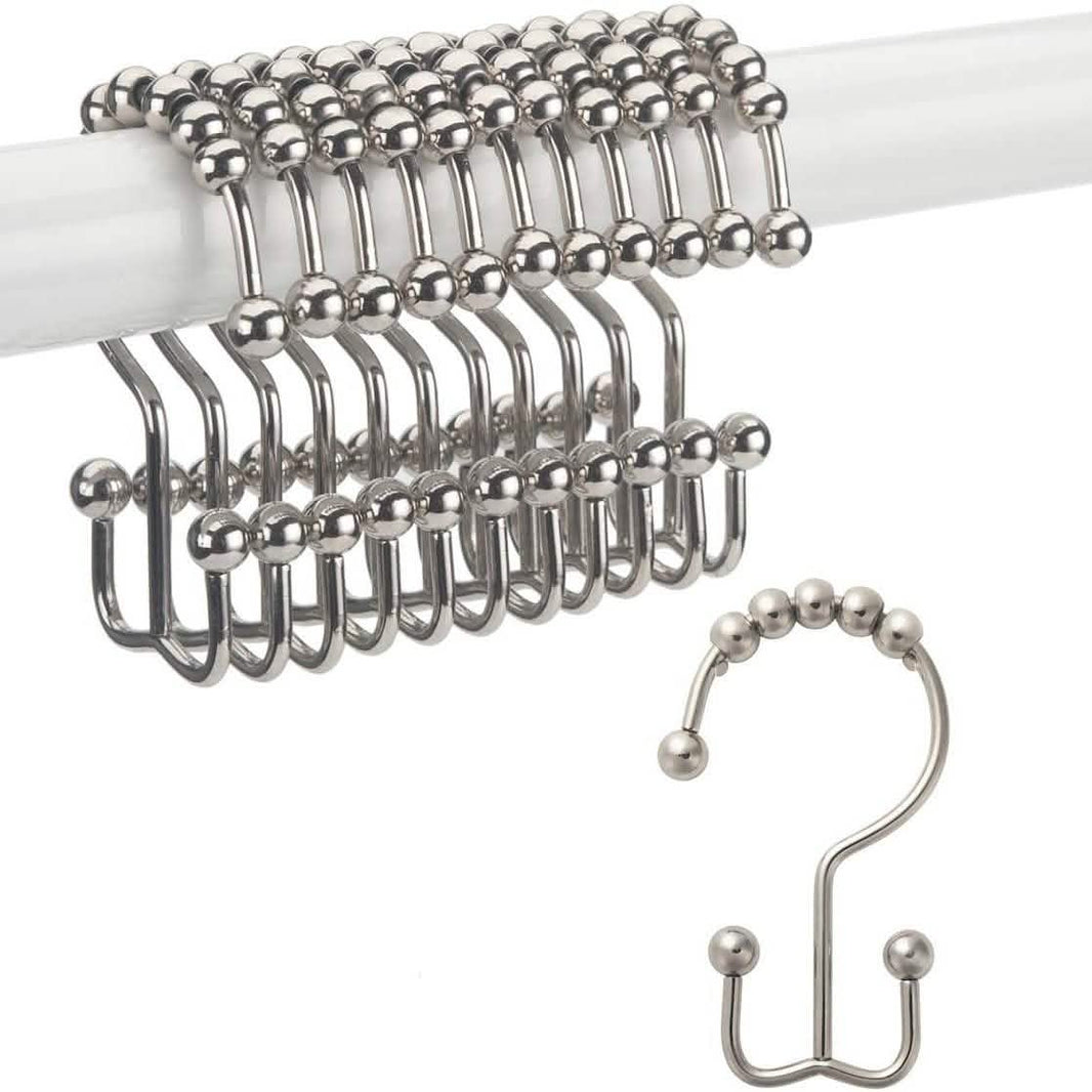 12-Piece Set: Titanker Shower Curtain Hooks Rings-12-Piece Set: Titanker Shower Curtain Hooks Rings