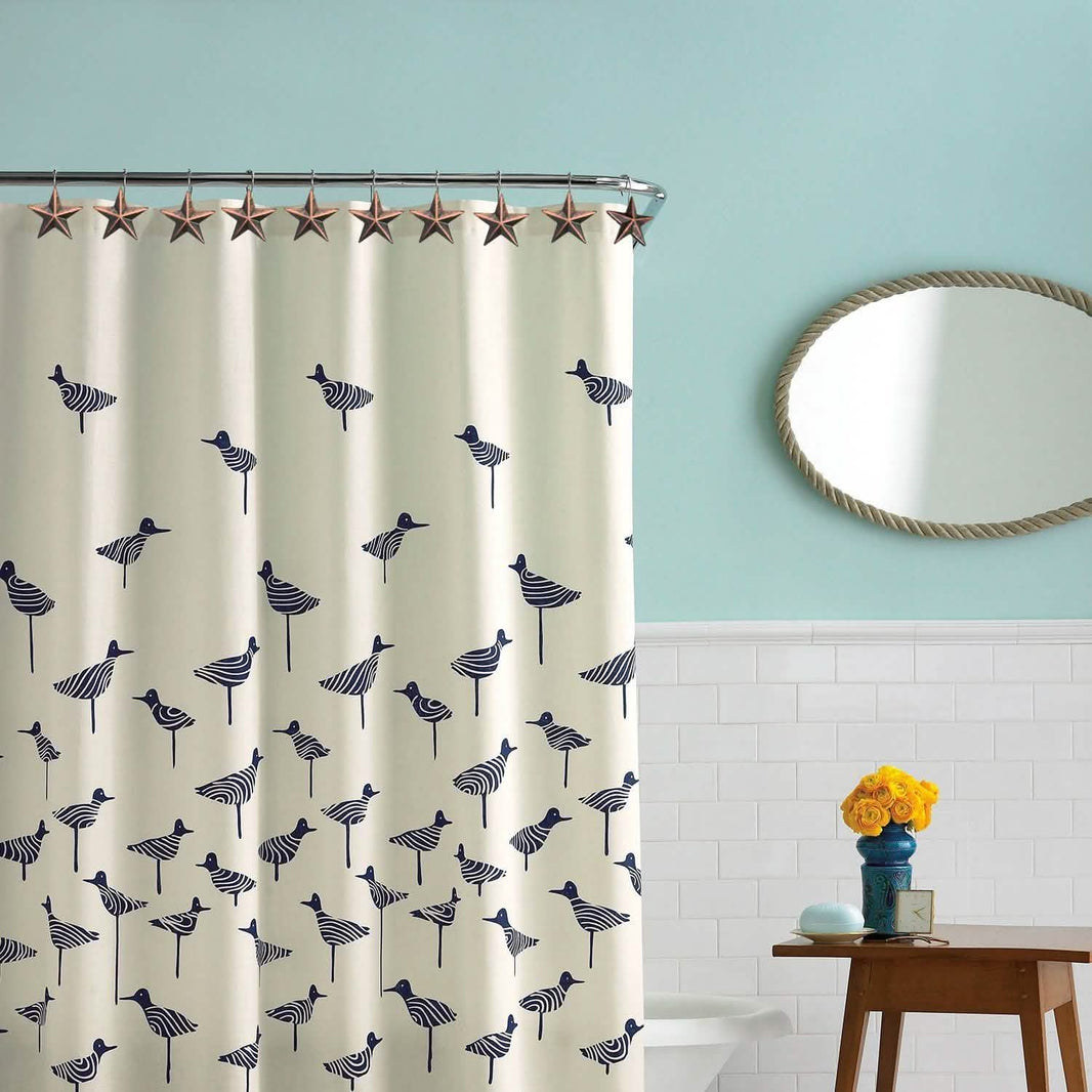 12-Pieces: Anti-Rust Star Decorative Shower Curtain Hooks-12-Pieces: Anti-Rust Star Decorative Shower Curtain Hooks