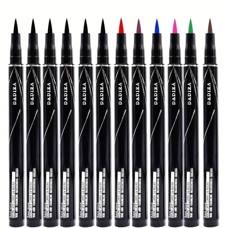 12-Pieces: Luxurious Waterproof Long-Wearing Liquid Eyeliner Set-12-Pieces: Luxurious Waterproof Long-Wearing Liquid Eyeliner Set