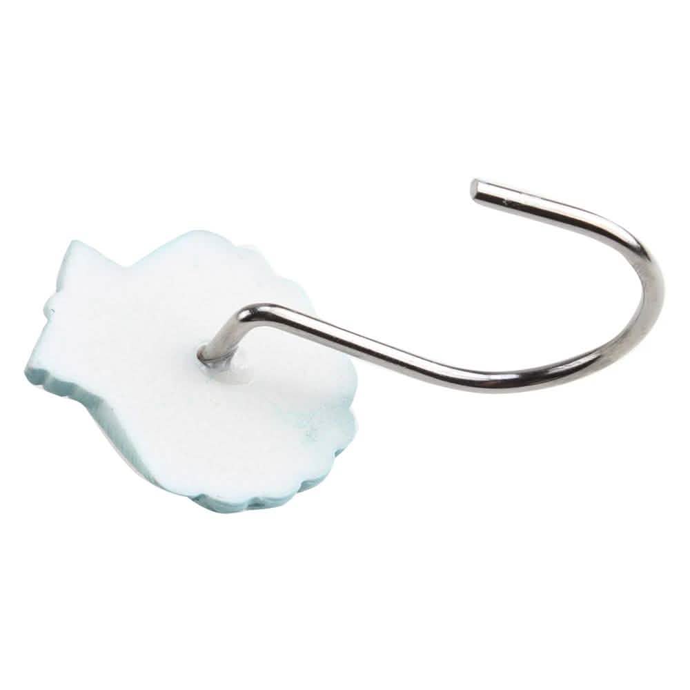 12-Pieces: Seashell Shower Curtain Hooks Bathroom Beach Shell-12-Pieces: Seashell Shower Curtain Hooks Bathroom Beach Shell